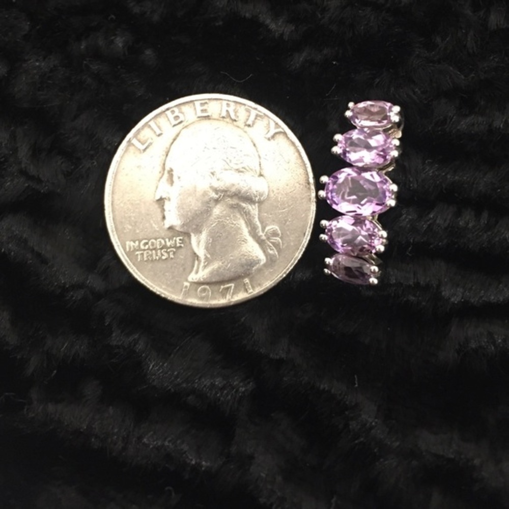 Sterling silver and amethyst pendant - Picture 3 of 4